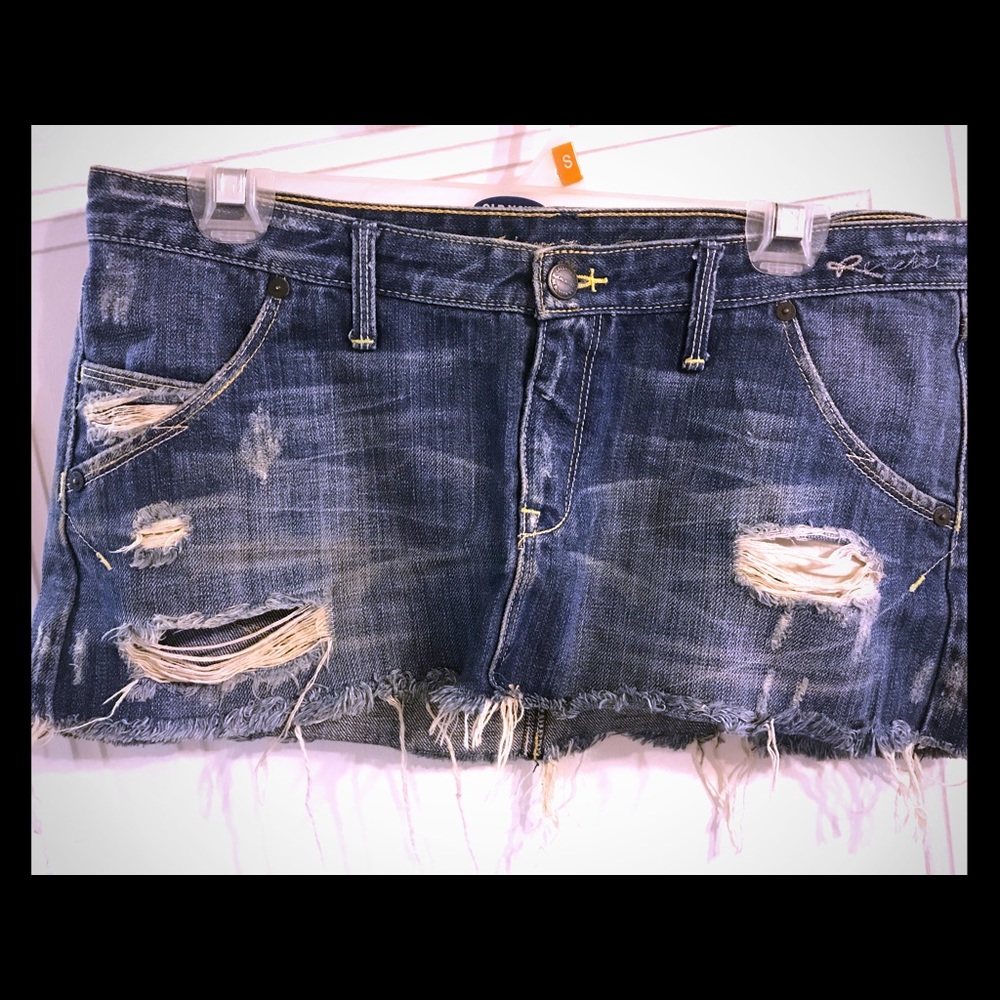 Denim mini skirt
